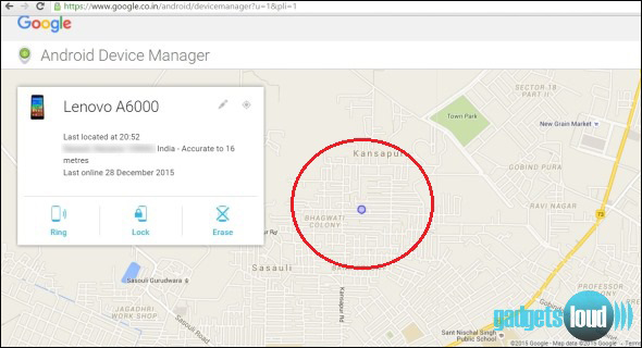 android device manager to find a smartphone