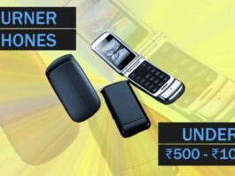 burner phones under budget INR 500 to INR 1000 in India